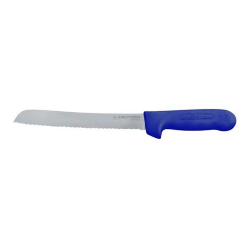 Dexter Russell S162-8SCC-PCP, 8-inch Slip-Resistant Blue Handle, Scalloped Bread Knife