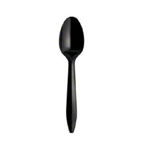 Dart S6BBPS, Style Select Medium Weight Black Polystyrene Teaspoons, 1000/CS