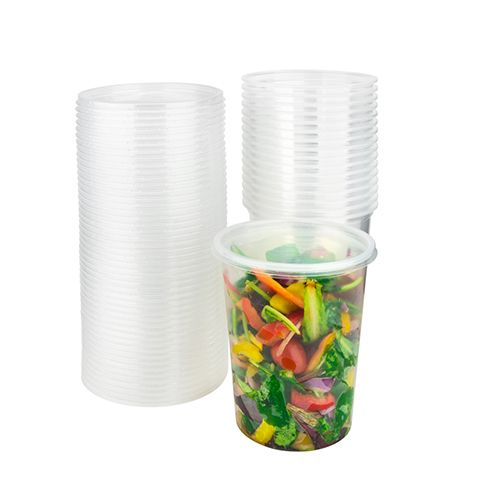 SafePro 32R, 32 Oz Clear Plastic Deli Containers, 500/Cs. Lids Sold Separately.
