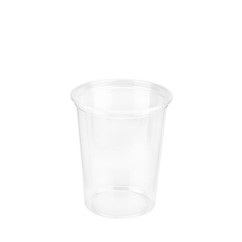 SafePro PTRDC32, 32 Oz PET Clear Round Deli Containers, 500/CS. Lids Are Sold Separately.