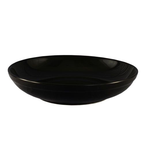 C.A.C. SAL-2-BLK, 48 Oz 10.5-Inch Porcelain Black Salad Pasta Bowl, DZ