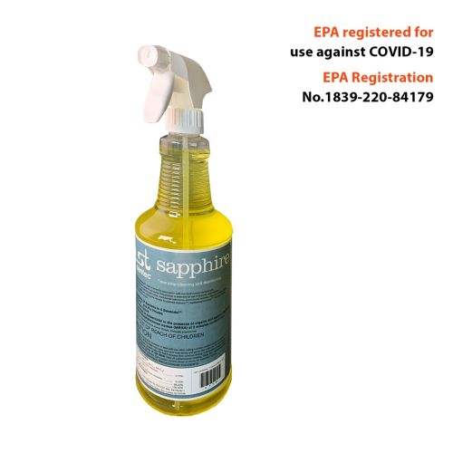 SANTEC Sapphire RTU 32 Oz One Step Disinfectant Spray, EA, 415808/SA-X