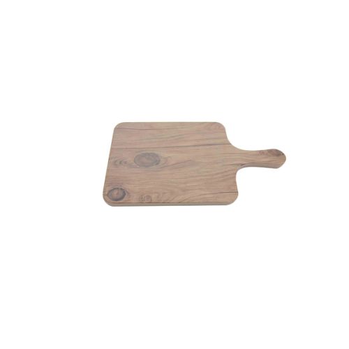Thunder Group SB608S 8 1/2 x 7 Inch Western Sequoia Melamine Rectangular Faux Wood Serving Board with Handle, EA