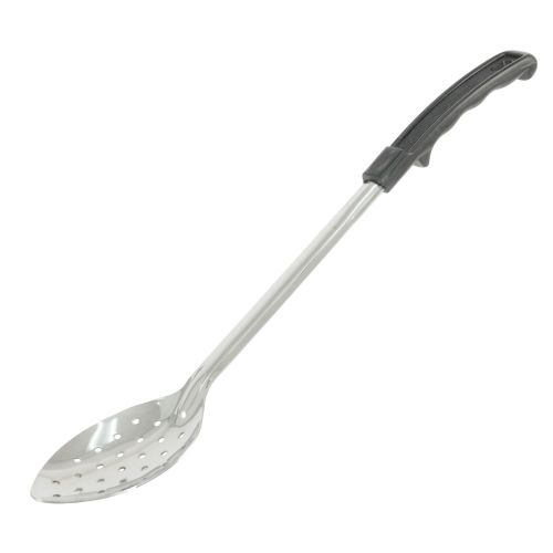 C.A.C. SВЅP-13BH, 13-inch Stainless Steel Perforated Basting Spoon with Black Handle