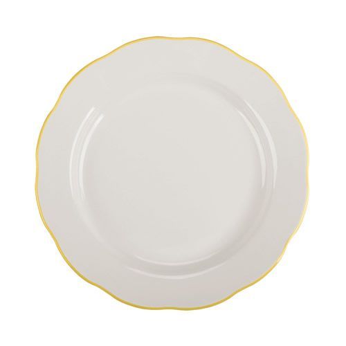 C.A.C. SC-9G, 9.62-Inch Stoneware Gold Band Dinner Plate, 2 DZ/CS