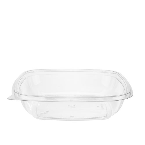 SafePro SC4-24C, 24 Oz Shallow Clear PET Square Containers, 140/CS. Lids Sold Separately.