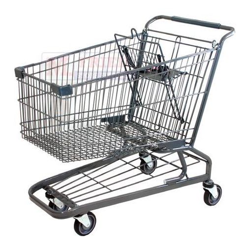 M.Fried Store Fixtures SC84, Large Metal Wire Shopping Cart, 160 Liter
