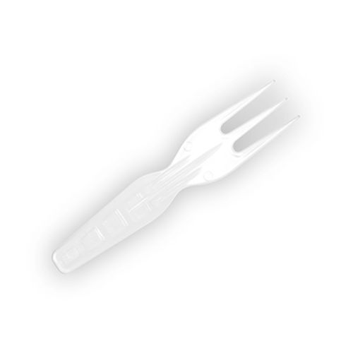 Fineline Settings SE1011.WH, 4-inch SelfEco PLA Compostable White Mini Fork, 200/CS (Discontinued)