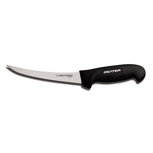 Dexter Russell SG131-6B-PCP, 6-Inch Narrow Curved Boning Knife with Black Sofgrip Handle, NSF