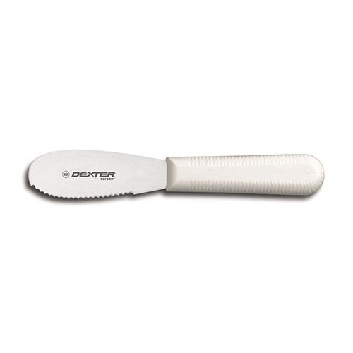 Dexter Russell SG173SC-PCP, ВЅ-Inch Scalloped Sandwich Spreader with White Sofgrip Handle, NSF