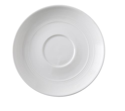 Yanco SH-002 6.25-Inch Shanghai Porcelain Round Bone White Saucer, 36/CS