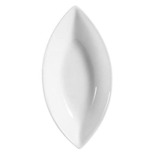C.A.C. SHA-V4, 4 Oz 6.5-Inch Porcelain Swallow Oval Dish, 4 DZ/CS