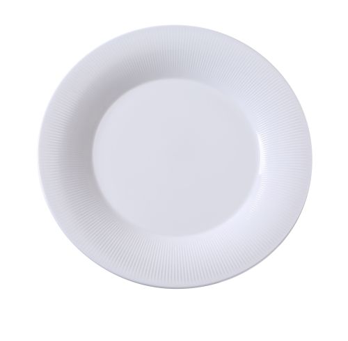 Yanco SI-108 8x0.875-Inch Siena Porcelain Round White Plate, 36/CS