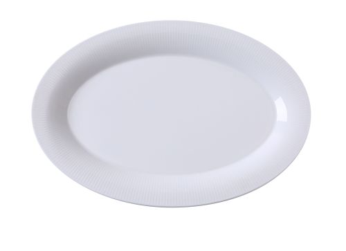 Yanco SI-210 10x7x0.75-Inch Siena Porcelain Round White Platter, 24/CS