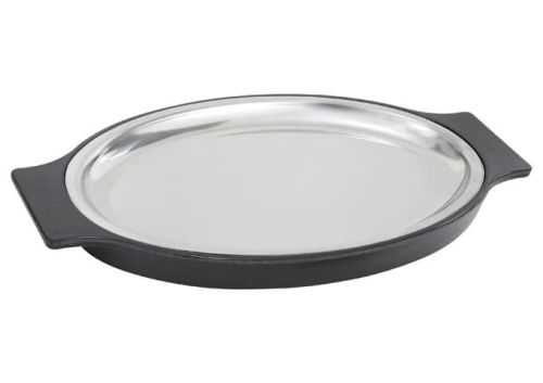 11-Inch Oval Sizzling Platter Winco SIZ-11 Stainless Steel 