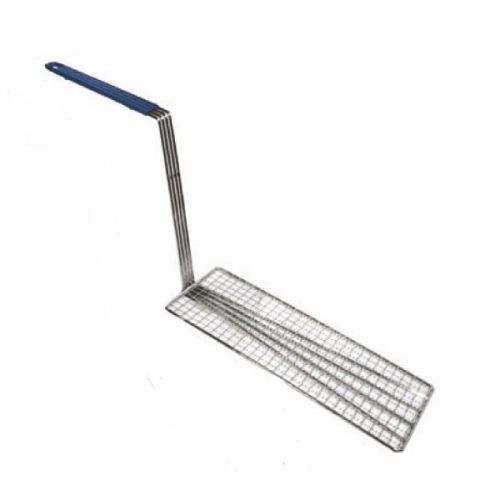 Thunder Group SLFBP014, 5 3/4 x 14 1/2-Inch Stainless Steel Fry Basket Press With Blue Handle