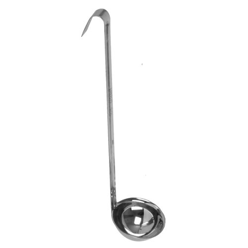 Thunder Group SLOL006, 6-Ounce One Piece Stainless Steel Ladle, Hooked Handle