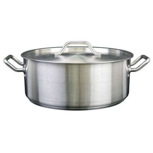 Thunder Group SLSBP015, 15-Quart 18/8 Stainless Steel Brazier with Cover (Discontinued)