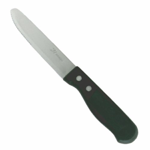 Thunder Group SLSKGK002, 5-Inch Stainless Steel Blade Round Tip Jumbo Knife, Plastic Handle, 12/Pack