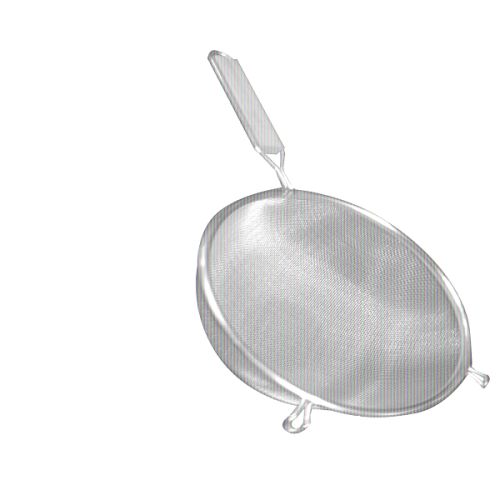 Thunder Group SLSTN5208, 8-Inch Double Stainless Steel Fine Mesh Strainer with Wooden Handle