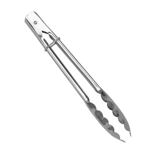 Thunder Group SLTHUT112, 12-Inch 1-Piece Stainless Steel Scalloped Heavy Duty Utility Tong