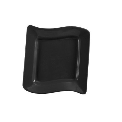 C.A.C. SOH-8-BLK, 8.5-Inch Stoneware Black Square Plate, 2 DZ/CS