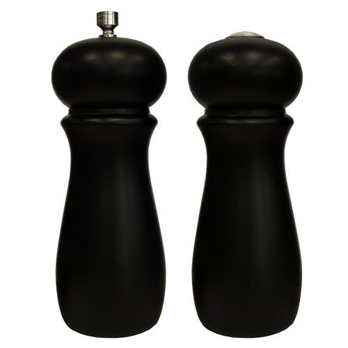 Winco SP-612, Salt Shaker and Pepper Grinder, Rubberwood with