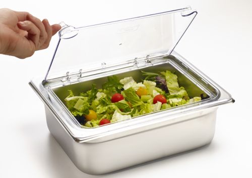 Winco SP7200H, 1/2 Size Clear Hinged Polycarbonate Food Pan Cover for SP7202/7204/7206/7208