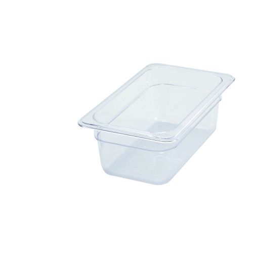 Winco SP7404, 4-Inch Deep One-Fourth Size Polycarbonate Food Pan, NSF