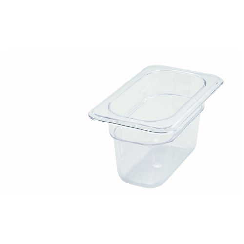 4-Inch Deep One-Ninth Size Polycarbonate Food Pan Winco SP7904 NSF 