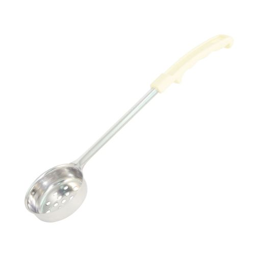 C.A.C. SPCP-3IV, 3 Oz Stainless Steel Perforated Portion Spoon with Ivory Handle