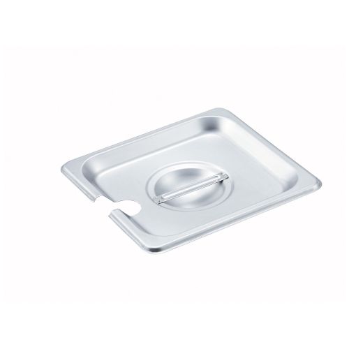 Winco SPCS, One-Sixth Size Slotted Stainless Steel Steam Table Pan Cover, NSF