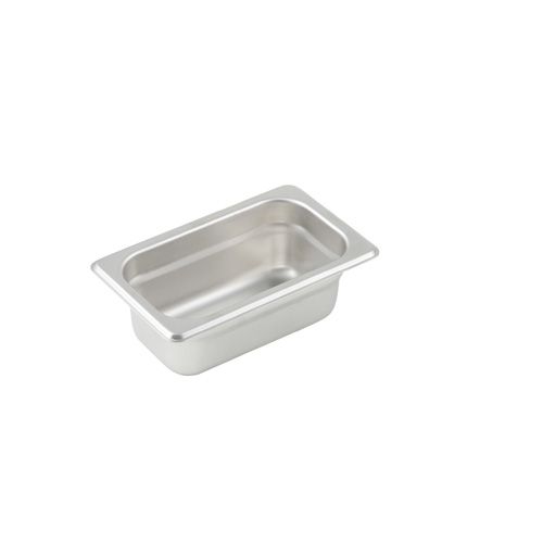Winco SPJL-902, 2.5-Inch Deep, One-Ninth Size Anti-Jamming Steam Table Pan, 25 Gauge, NSF