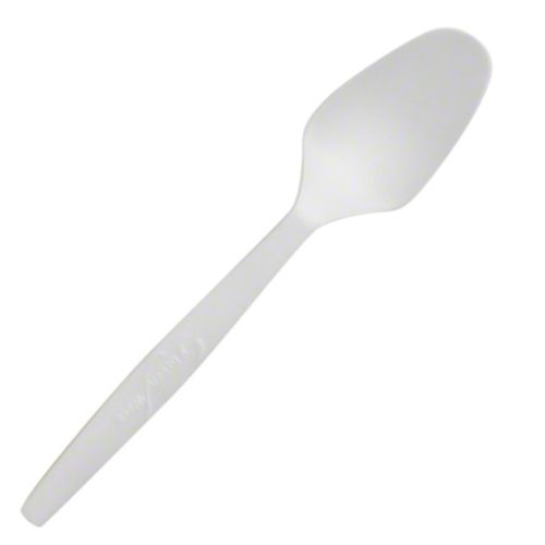 Green Wave SPOON-WHT Epoch White Full Size Bio Spoon, 1000/CS