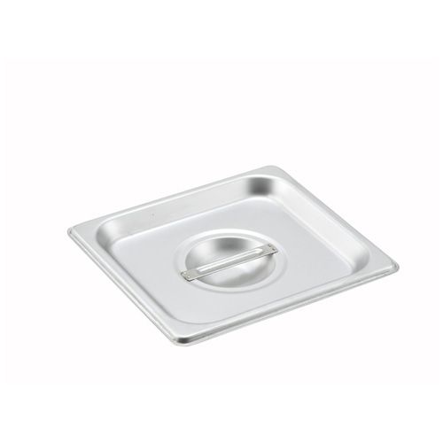 Winco SPSCS, One-Sixth Size Solid Stainless Steel Steam Table Pan Cover, NSF