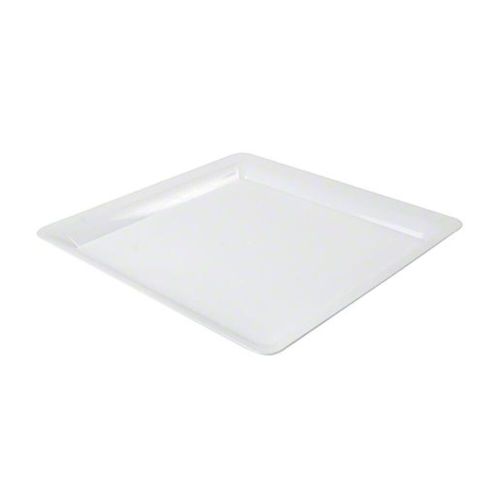 Fineline Settings SQ4818.WH, 18x18-inch Platter Pleasers Polystyrene White Square Platter, 20/CS