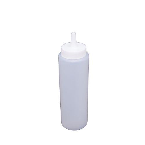 C.A.C. SQBT-8C, 8 Oz Plastic Clear Squeeze Bottle, 6/PK