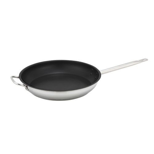 Winco SSFP-12NS, 12-Inch Non-Stick Stainless Steel Fry Pan, NSF