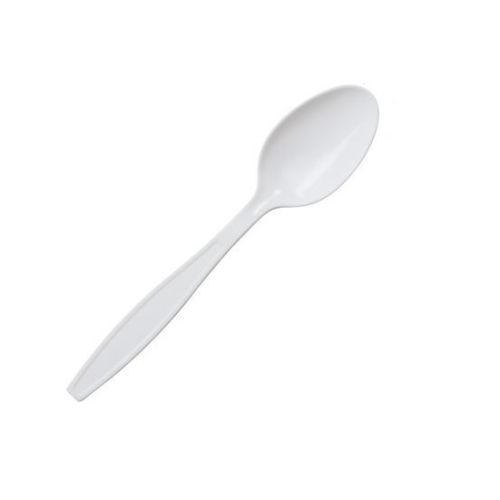 SafePro SSH White Heavyweight Plastic Soup Spoons, 1000/CS
