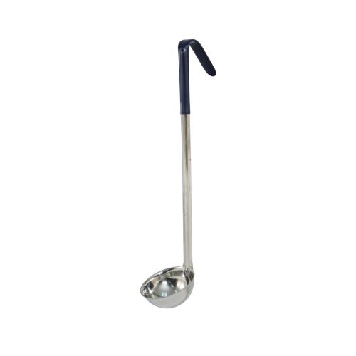 C.A.C. SSLD-20BL, 2 Oz Stainless Steel One-Piece Ladle with Blue Handle