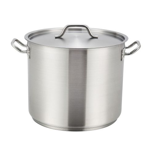 Winco SST-12, 12-Quart 7.125-Inch High 11-Inch Diameter Stainless Steel Stock Pot with Cover, NSF