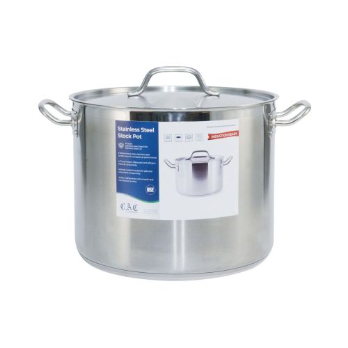 C.A.C. STKP-25, 25 Qt Stainless Steel Stock Pot with Lid | McDonald Paper &  Restaurant Supplies