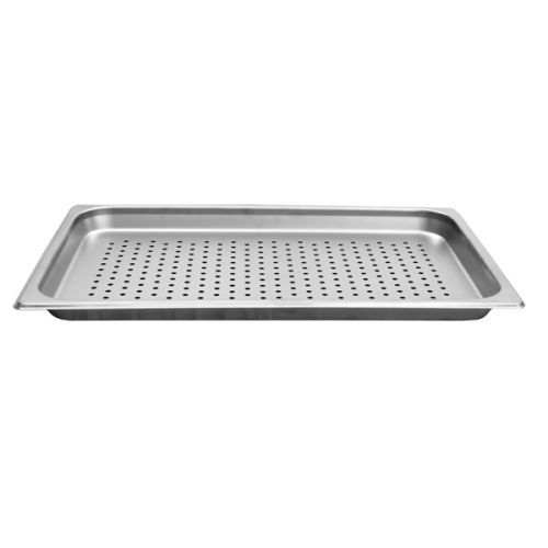 Thunder Group STPA7001PF, Full Size 1 1/4-Inch Deep Perforated 24 Gauge Steam Pan, Stainless Steel, Rectangular