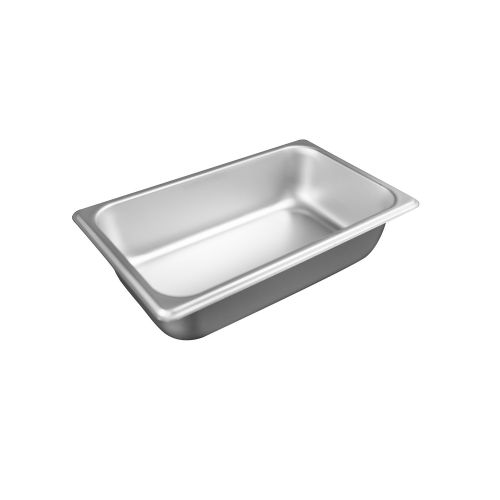 C.A.C. STPQ-S25-2, 2.5-inch Stainless Steel 1/4 Size 25 Gauge Standard Steam Table Pan