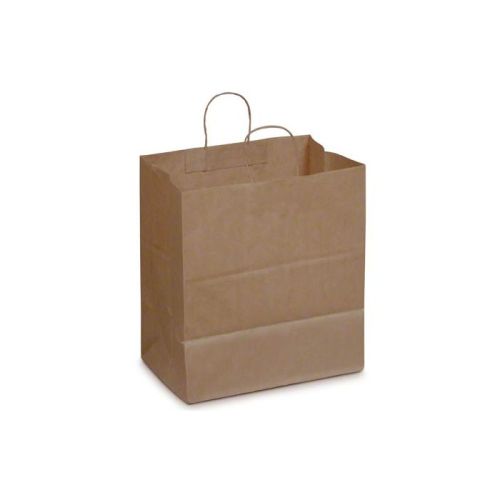 DURO 14x10x15.75-Inch Kraft Paper Shopping Bag with Twisted Handles, 200/PK