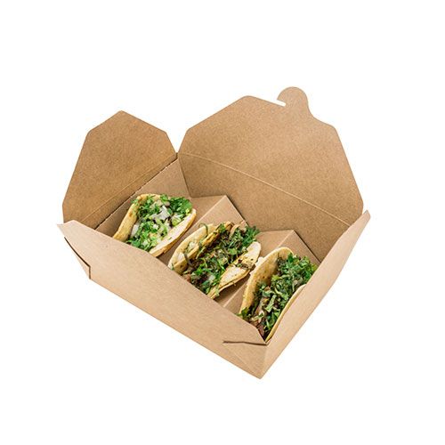 Disposable-Street Food/Takeaway 6x10" Biodegradable Black Cardboard Food Tray 
