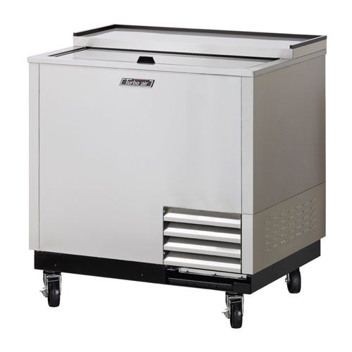 Turbo Air TBC-36SD-GF-N Underbar 1 Lid Stainless Steel Ext. Glass Chiller & Froster
