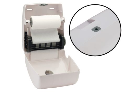 Winco TDAC-8W, Pur-Clean White Auto Cut Roll Towel Dispenser, Wall Mount