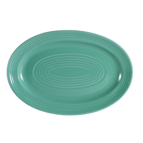 C.A.C. TG-14-G, 13.62-Inch Porcelain Green Oval Platter, DZ