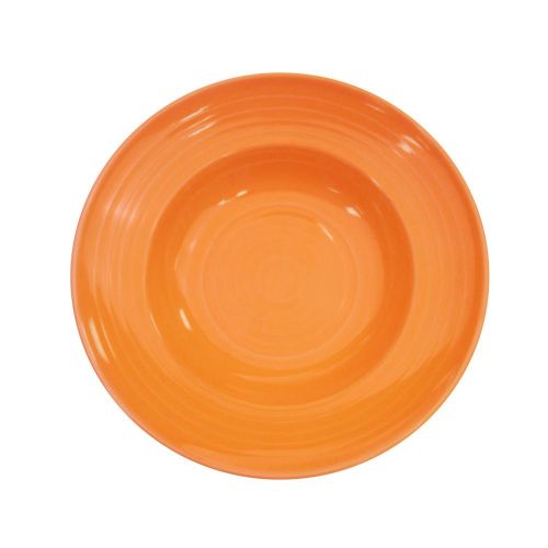 C.A.C. TG-3-TNG, 9 Oz 9-Inch Porcelain Tangerine Pasta Bowl, 2 DZ/CS